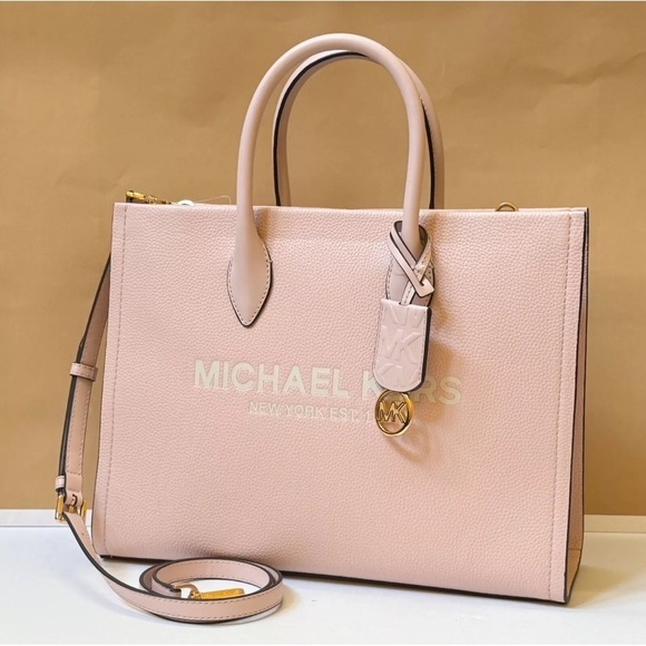 Michael Kors Handbags - NWT! MICHAEL KORS MIRELLA MEDIUM TOTE LEATHER BAG PINK